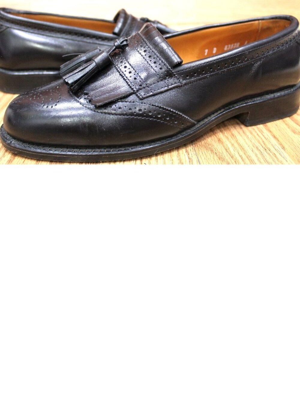 ALLEN EDMONDS Mens BRIGETON TASSLE LOAFERS BLACK Sz 7 D